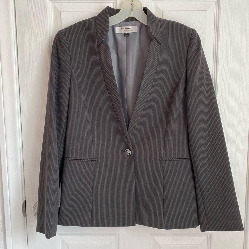 Banana republic Gray Pinstripe Women's Blazer